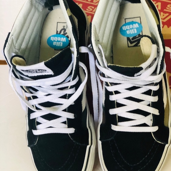 Vans Sk8-Hi Black & woodland Camo shoes - Picture 2 of 7